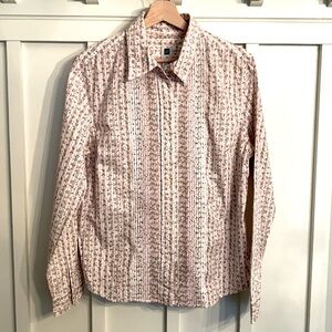 Vintage GAP Pink Prairie Mini Floral Pin-tuck Shirt